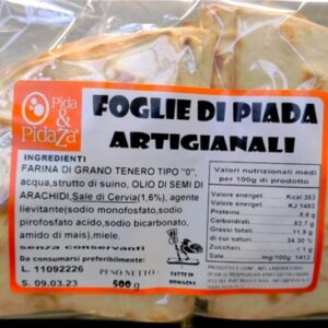 Foglie di piada artigianali le officine del gusto