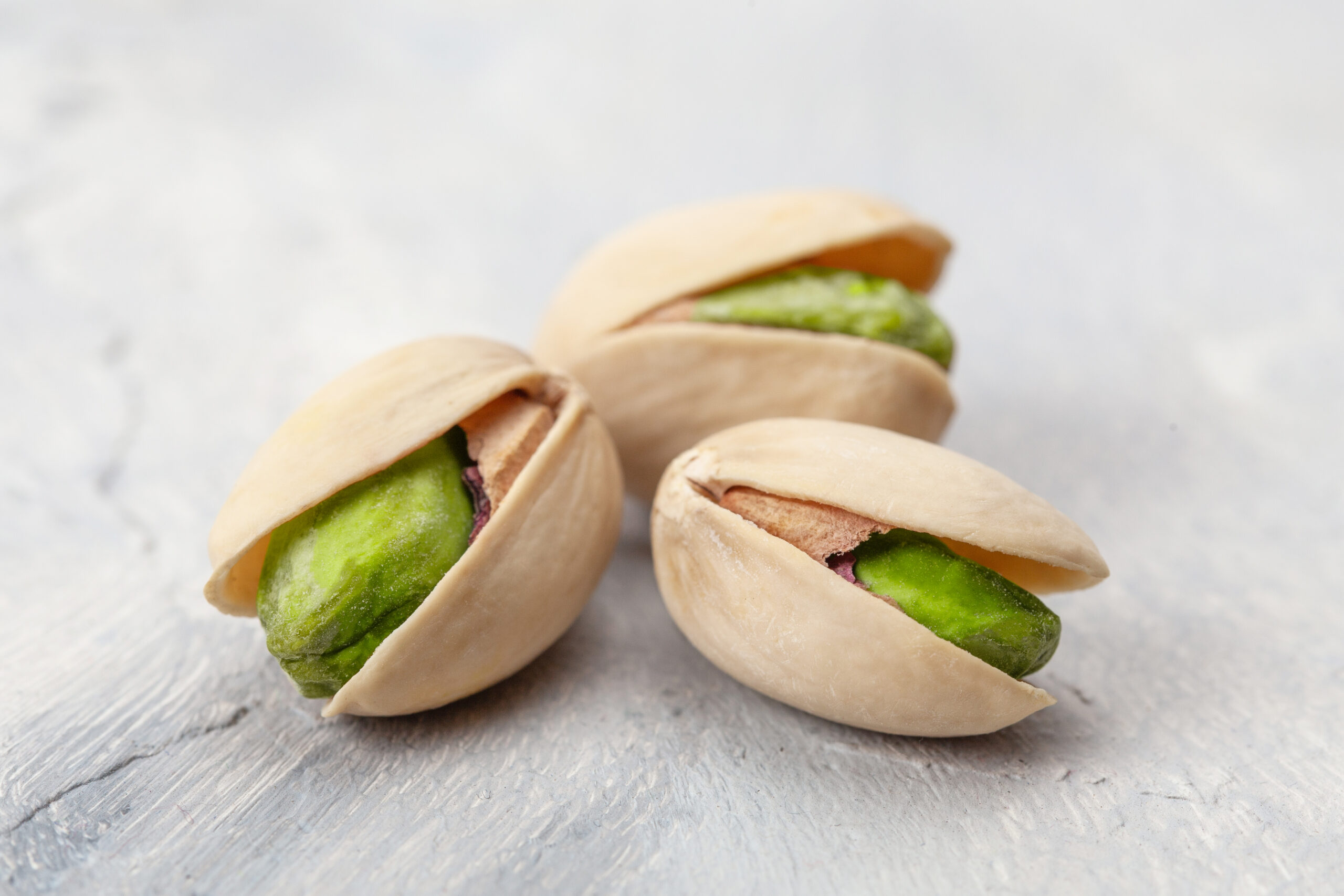 Pistachio nuts on gray background. mock-up